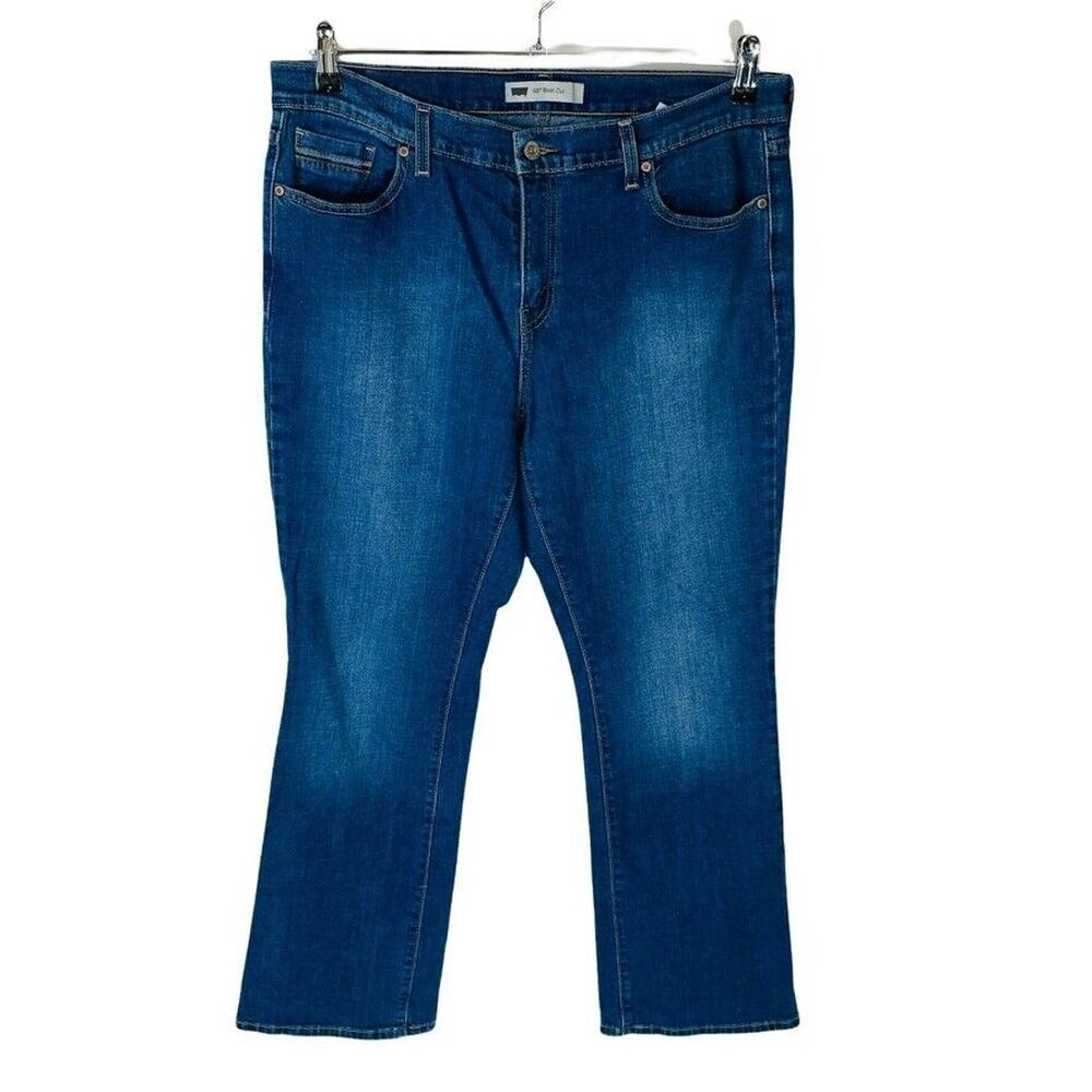 Levi's‎ Womans Sz 14 515 Bootcut Jeans Stretch Blue Denim Pockets